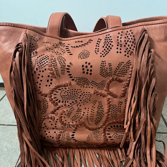 Frye Large Tote!! w fringe - Picture 5 of 12